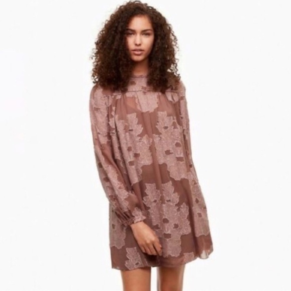Wilfred Floral Textured  Gascon dress Aritzia